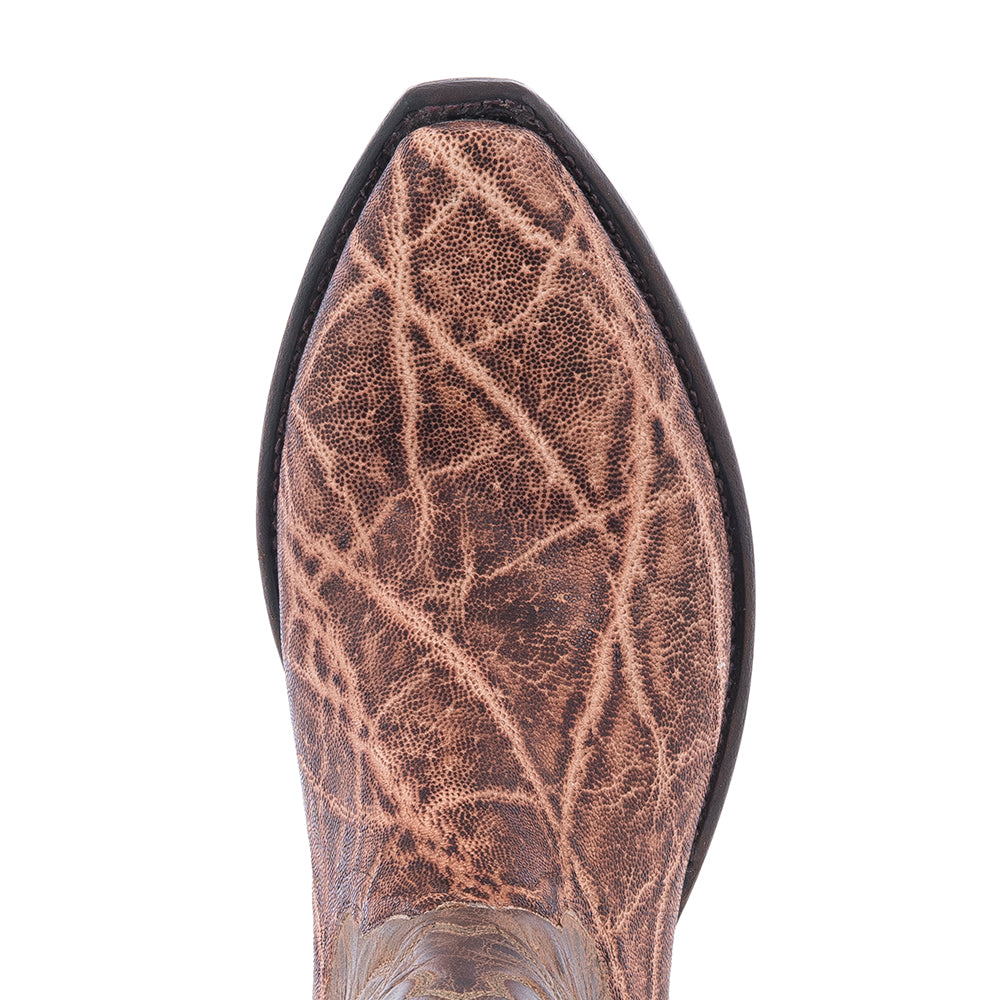 Men's Cowboy 12" Vintage Peat Elephant Canella Goat Crown Stitch