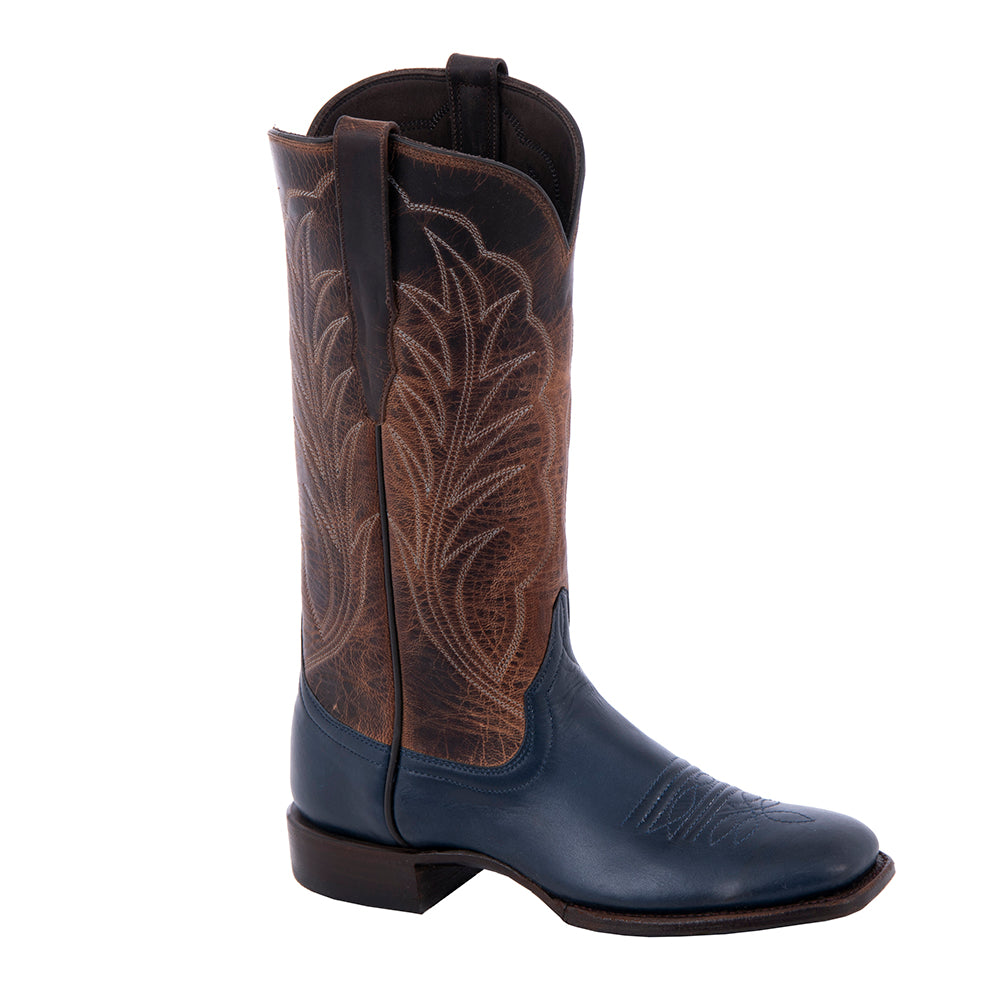 Ladies Cowboy 13" Indigo Diablo Canella Goat Winn Stitch