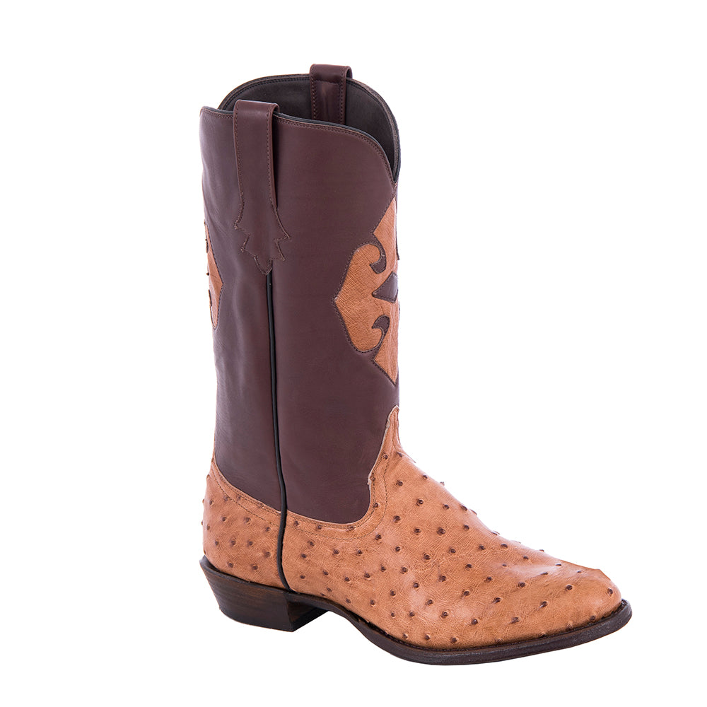 Mens Cowboy 13" Cognac MD FQ OST French Calf Brown Upper Inlay