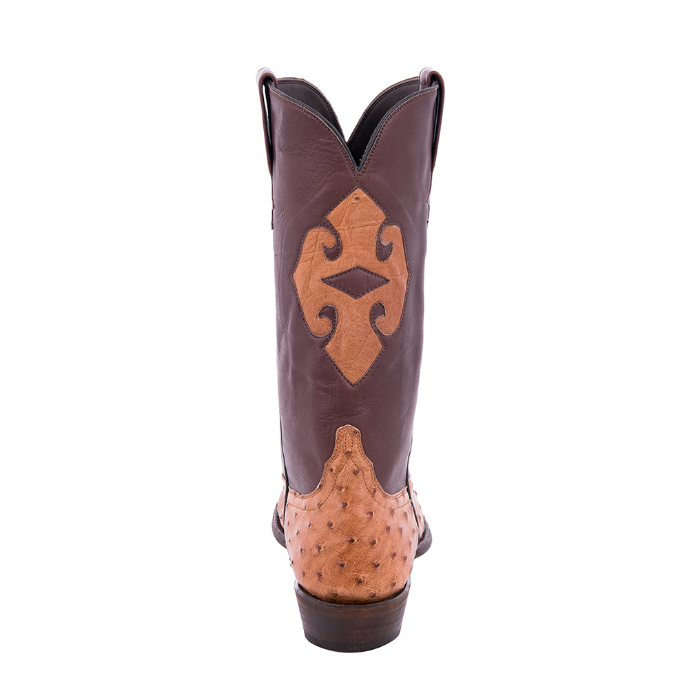 Mens Cowboy 13" Cognac MD FQ OST French Calf Brown Upper Inlay