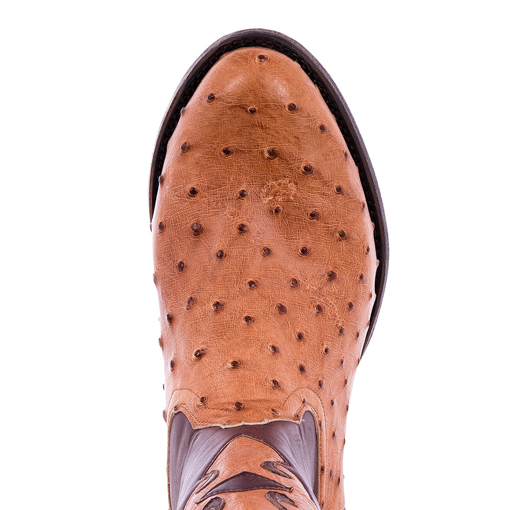 Mens Cowboy 13" Cognac MD FQ OST French Calf Brown Upper Inlay