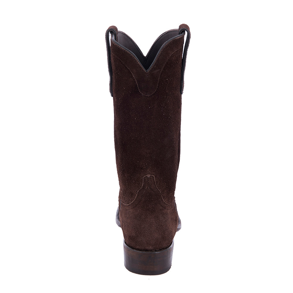 Ladies 12" Cowboy Chocolate Roughout