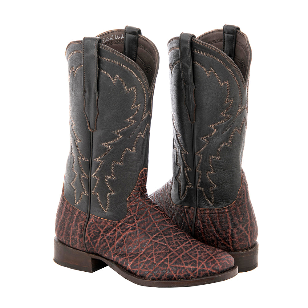 Men's 12" Cowboy Vintage Bark Elephant CH Aniline Stitched Top