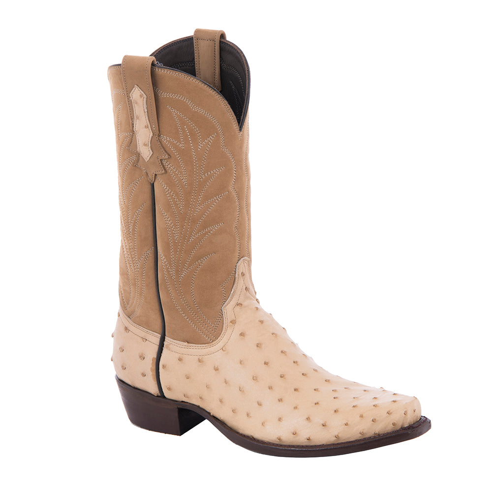 Men's Cowboy 13" Natural Ostrich Tan Nubuck Winn Stitch