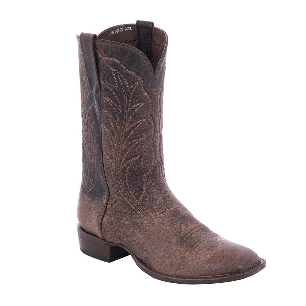 Men's 12" Tobac Goat Winn Stitch TB Cowboy Boot