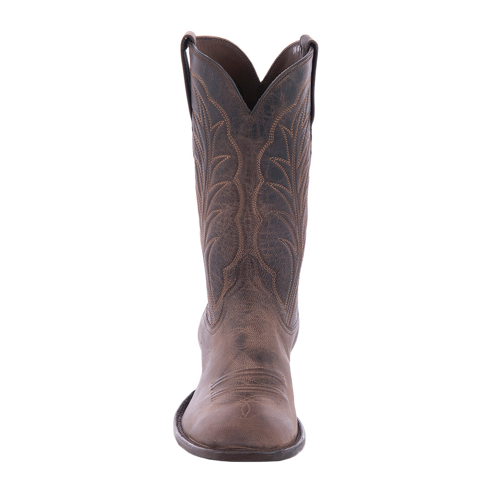Men's 12" Tobac Goat Winn Stitch TB Cowboy Boot