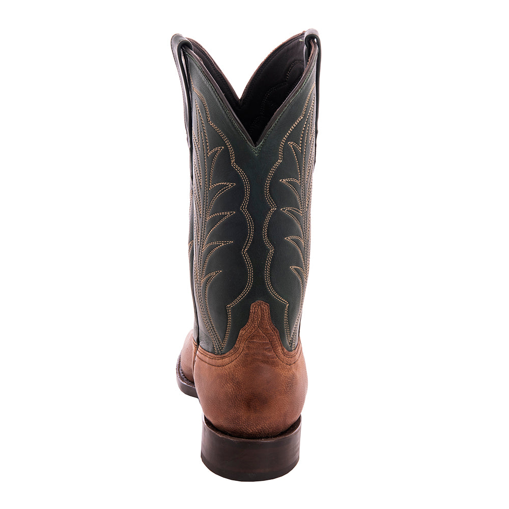 Men's 12-2.5 Canella Goat/Green Renaissance Winn Toe Bug Roper