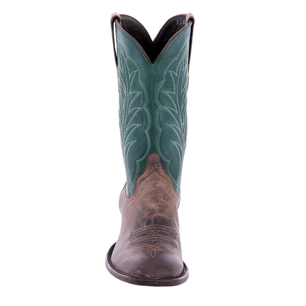 Men's Cowboy 12-2.5 Canella Goat/Green Renaissance Winn Stitch