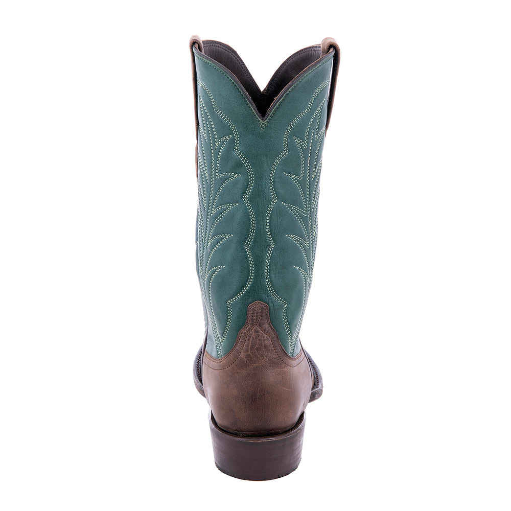 Men's Cowboy 12-2.5 Canella Goat/Green Renaissance Winn Stitch