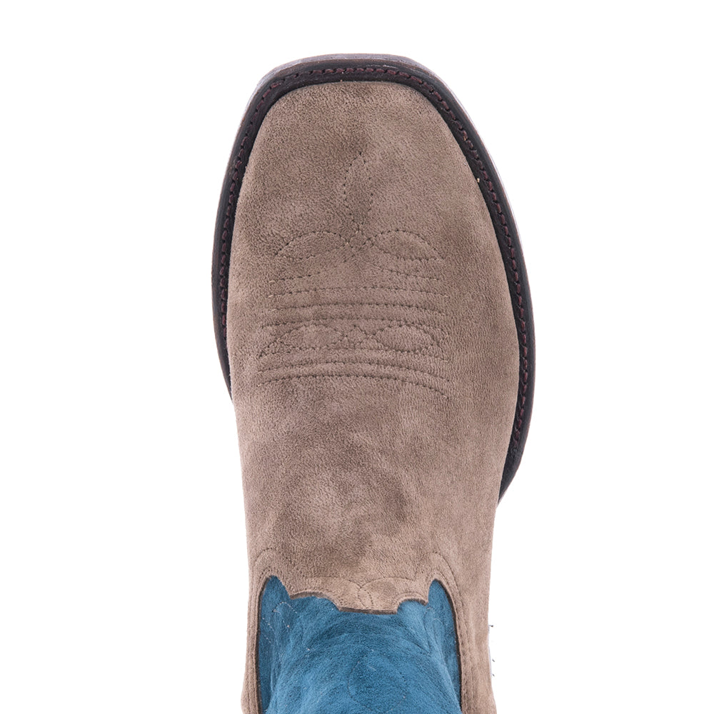 Men's Cowboy 12" Sand Bore Suede Sky Blue Bore Suede Upper MT Stitch