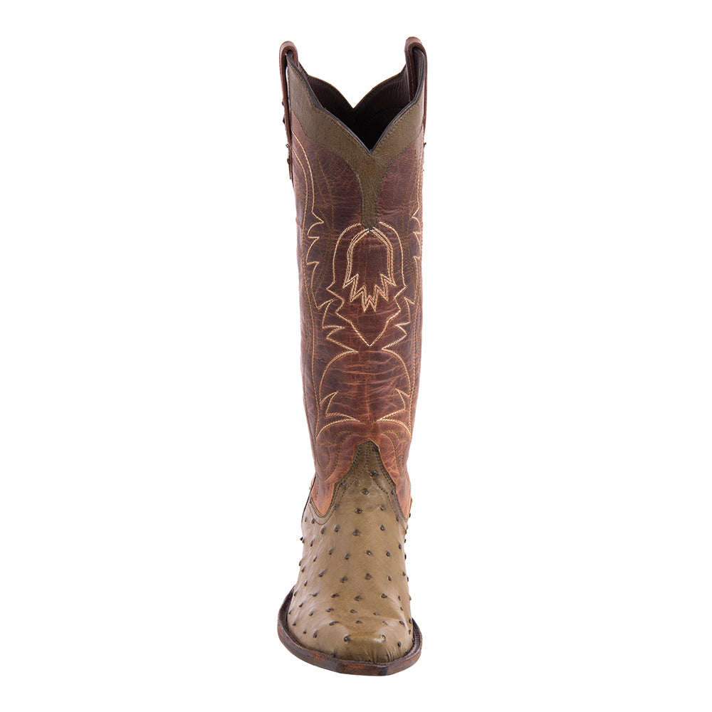 Men's Cowboy 17" Dark Green FQ Ostrich
