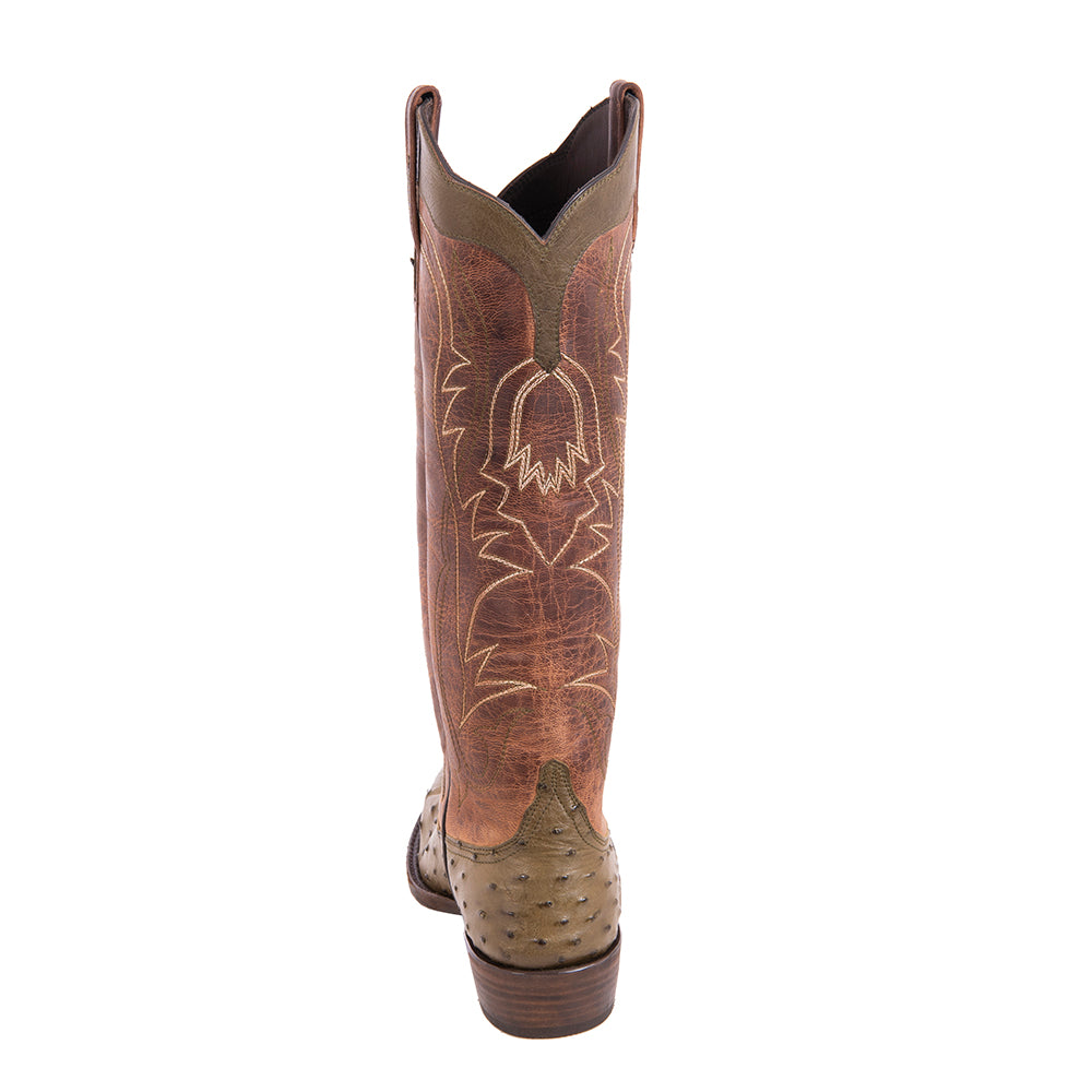Men's Cowboy 17" Dark Green FQ Ostrich