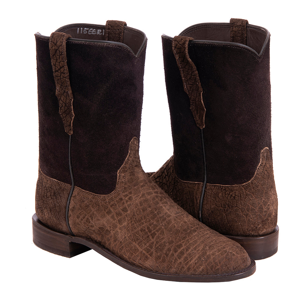Men's 10-1 Roper Chocolate Hippo w/ Chocolate Suede