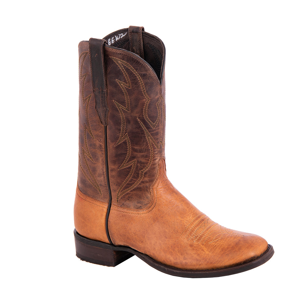 Men's Cowboy 12-2.5 Whiskey Bison/Canella Goat Crown Stitch Toe Bug MV Sole