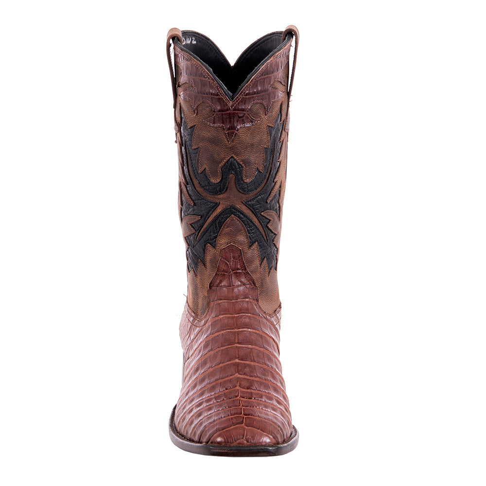 Men's Cowboy 12-2.5 Cigar Caiman Canella Goat w/Fern Inlay