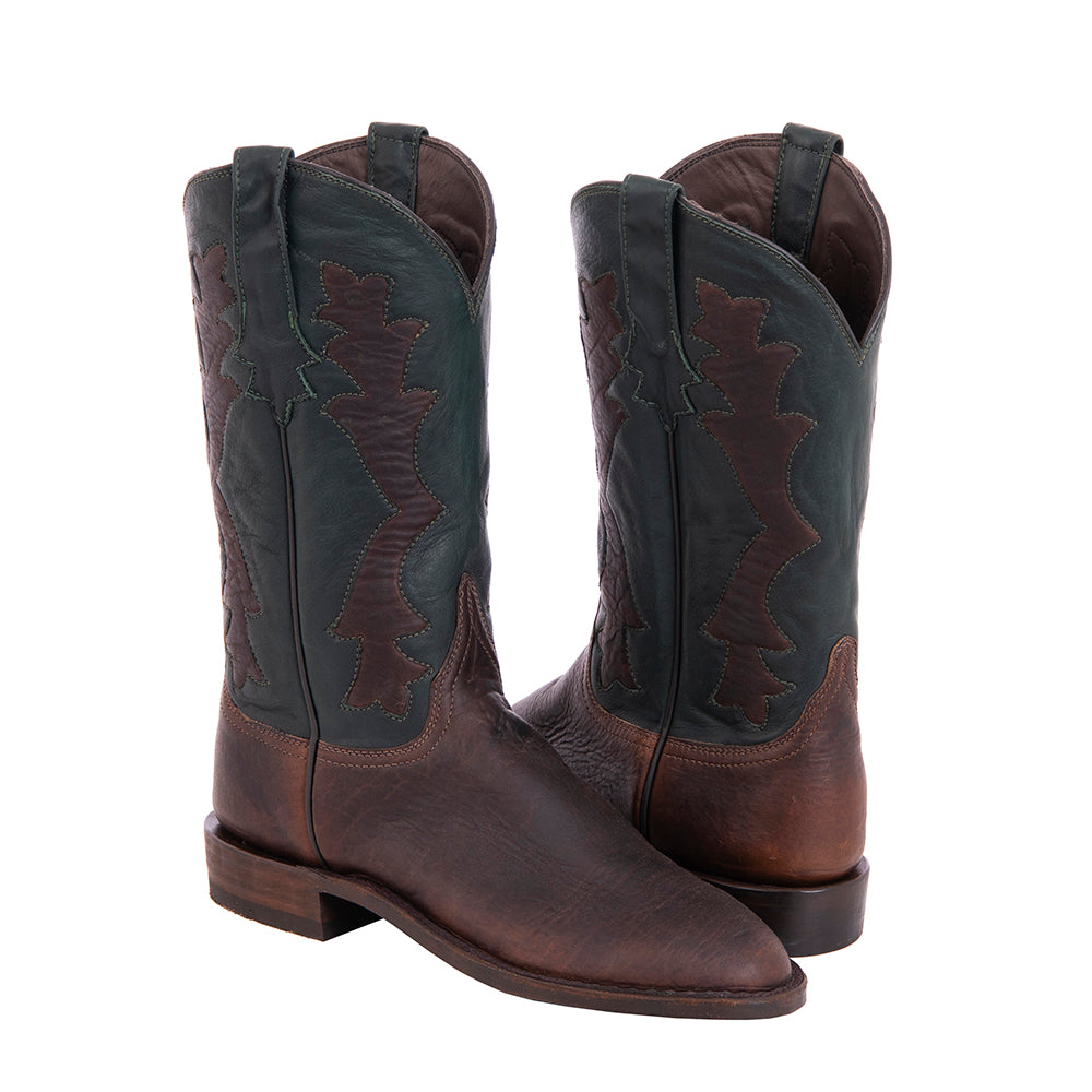 Ladies Cowboy 10-2 Mocha Bison Renissance Green