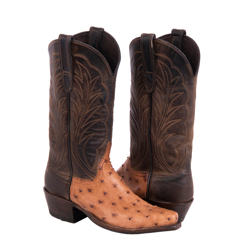 Ladies Cowboy 12-2.5 Brandy FQ Ostrich/Canella Goat Winn Stitch