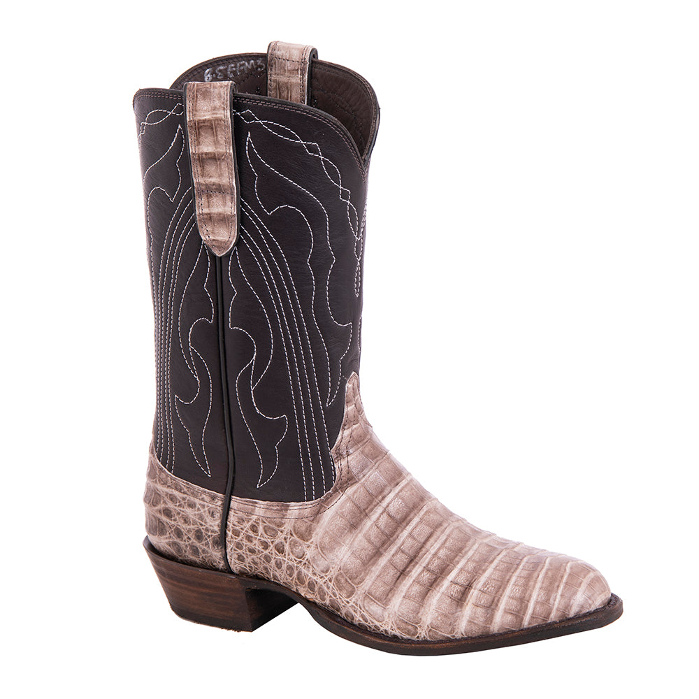 Men's Cowboy 12-2 Natural Caiman/Chocolate Moto