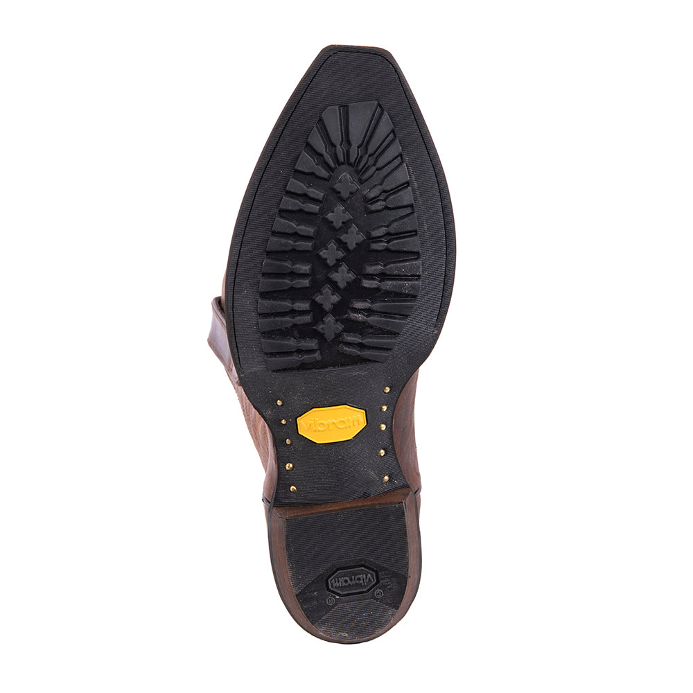 Men's Cowboy 12-2 Mocha Bison Canella Goat Winn Stitch MV Sole