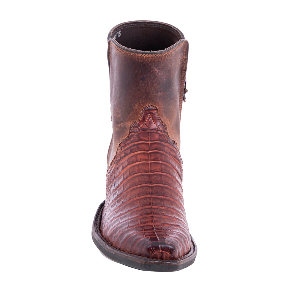 Men's Short Zip Raisin Belly Croc Canella Goat MV Sole