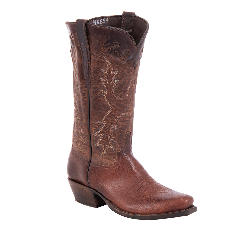 Ladies Cowboy 12/2.5 Mocha Bison/Canella Goat Old Nugget Stitch
