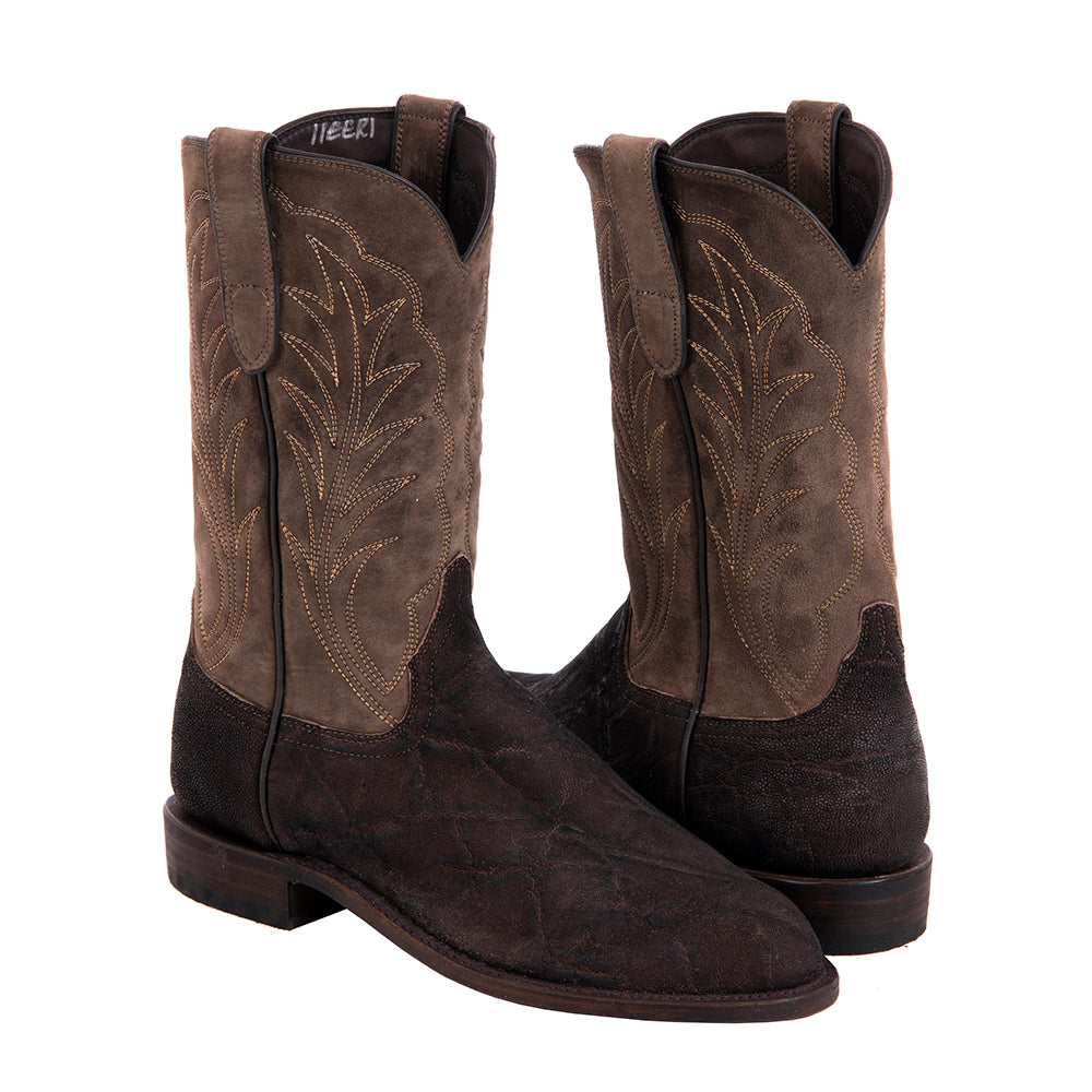 Mens Roper 12-2 Chocolate Elephant/Gunsmoke Boar Winn Stitch