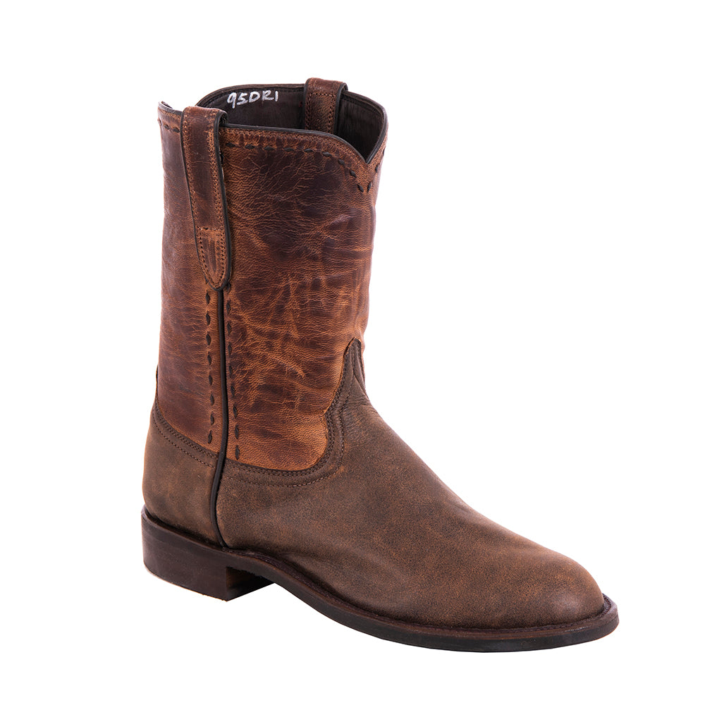 Men's Roper 10-1Brown Bomber/Canella Goat CH Buckstitch MV Sole