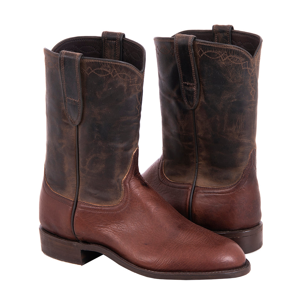 Mens Cowboy 10-1 Mocha Bison/Tobac Goat w/10-1.2 Stitch Pattern