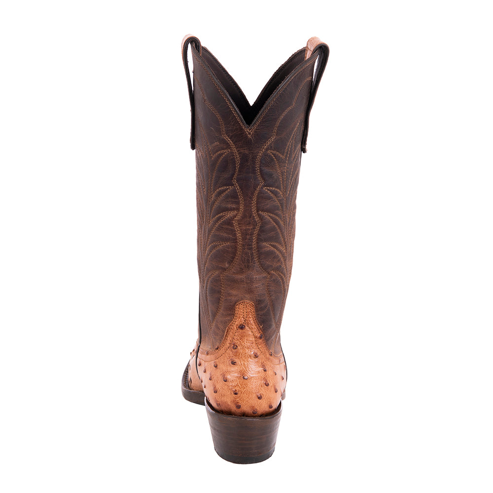 Ladies Cowboy 13-2.5 SM Ostrich/Canella Goat w/FQ Buckstitch
