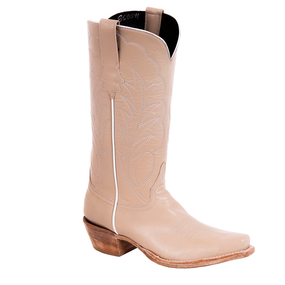 Ladies Cowboy 13-2 Bone Kidskin w/Winn Stitch