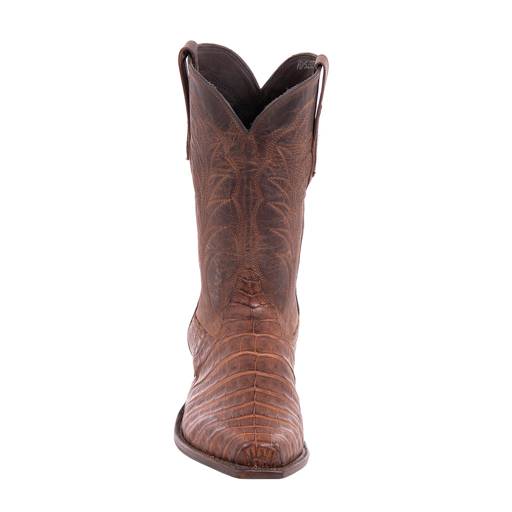 Men's Cowboy 12-2 Cigar Pull Up Caiman Croc/Canella Goat Winn Stitch