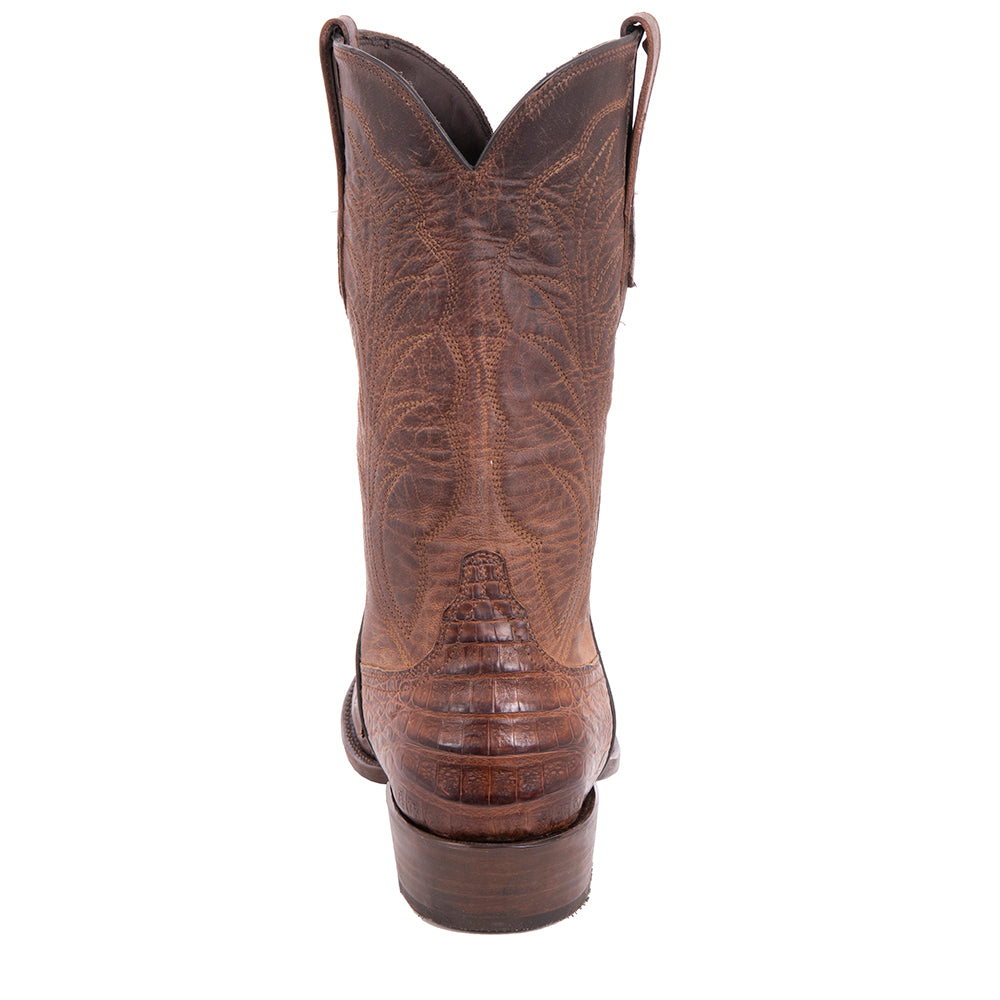Men's Cowboy 12-2 Cigar Pull Up Caiman Croc/Canella Goat Winn Stitch