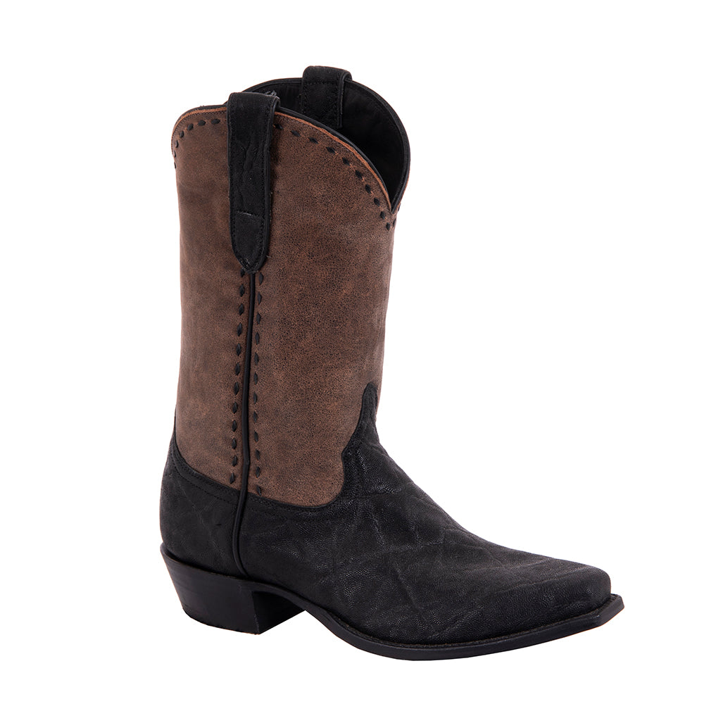 Men's Cowboy 12-2.5 Black Elephant w/Buckstitch