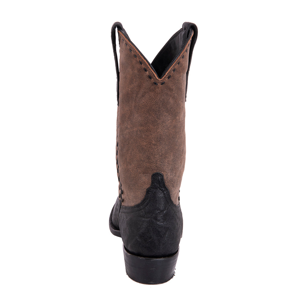 Men's Cowboy 12-2.5 Black Elephant w/Buckstitch