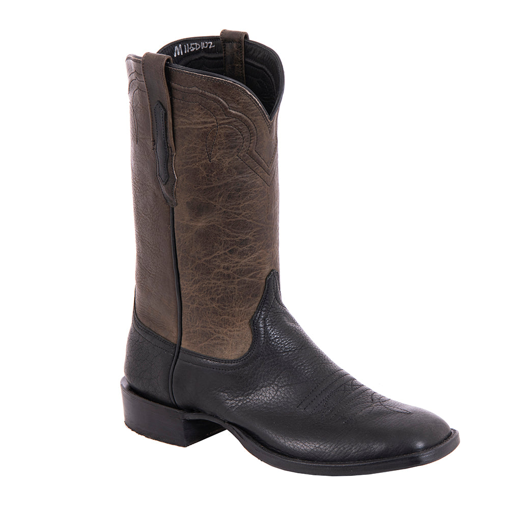 Men's Cowboy 12-2 Black Bison/Grey Bison Arrow Collar MV Sole