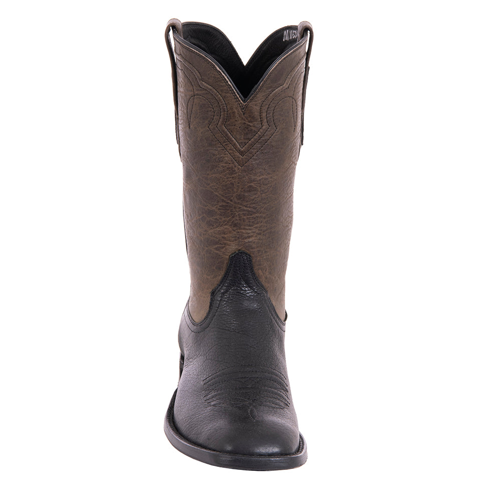 Men's Cowboy 12-2 Black Bison/Grey Bison Arrow Collar MV Sole