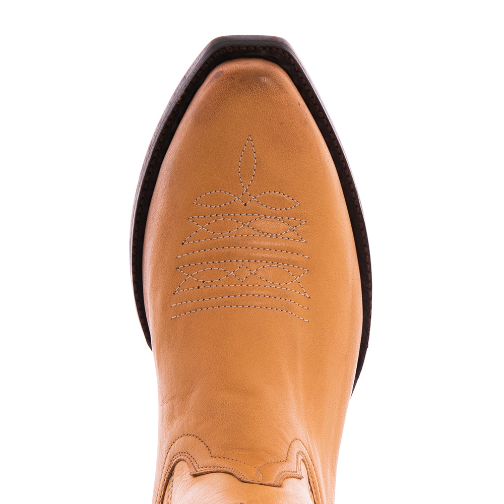 Ladies Cowboy 12-2 Pearwood Kidskin Butterfly Inlay Mini Vibram