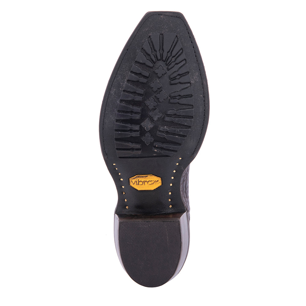 Men's Cowboy 12-2 Nicotine Elephant/Tobac Goat Fern Inlay Mini Vibram