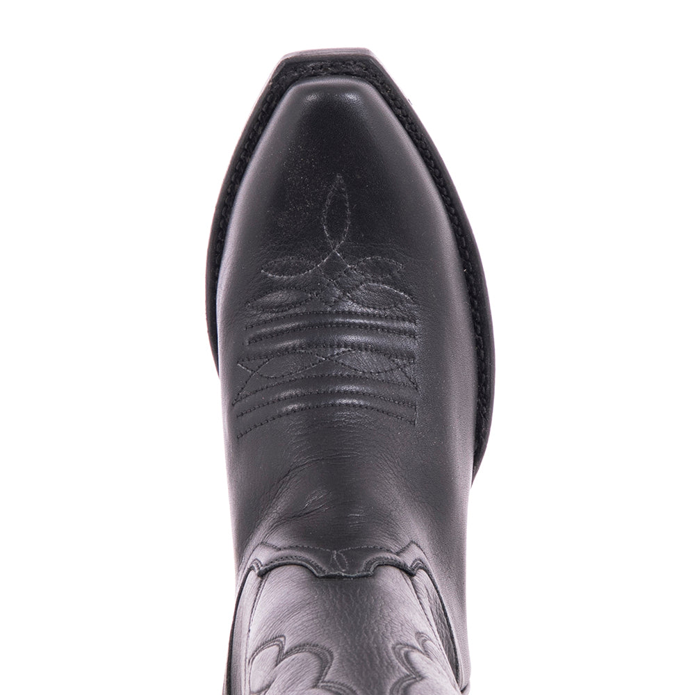 Ladies Cowboy 16-2 Black Aniline Winn Stitch