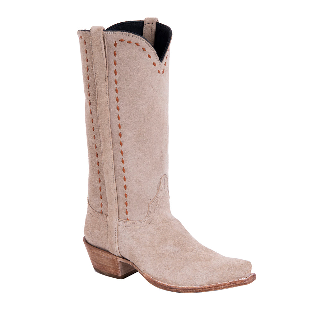 Ladies Cowboy 13-2 Tan RO Covered Side Seam Side Buckstitch