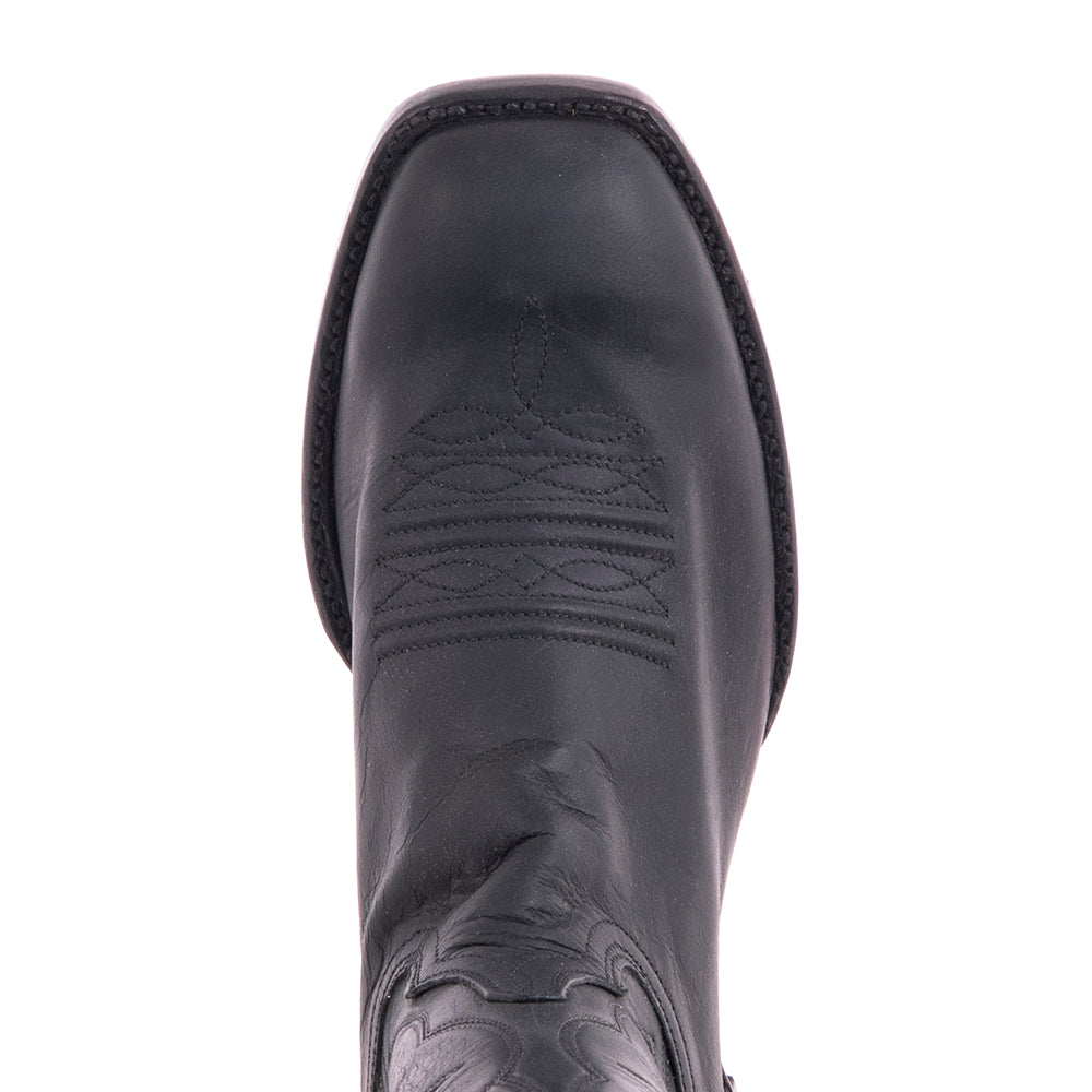 Ladies Cowboy 12-2.5 Black Mad Dog Goat Winn Stitch Toe Bug