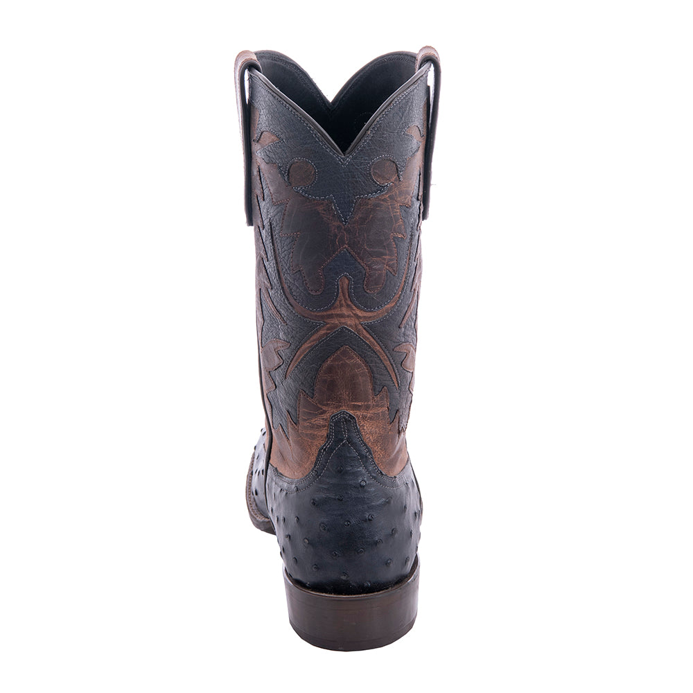 Men's Cowboy 12-2 Navy CC FQ Ostrich/Canella Goat Fern Inlay