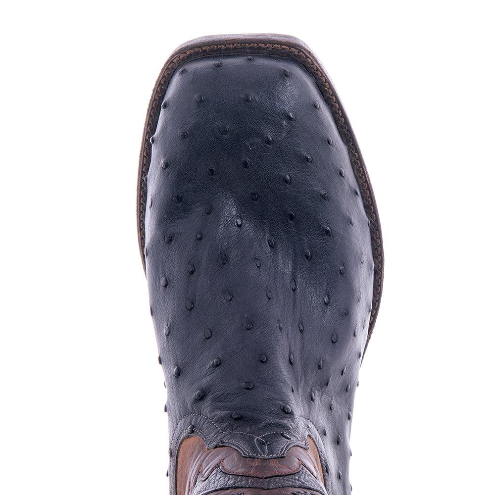 Men's Cowboy 12-2 Navy CC FQ Ostrich/Canella Goat Fern Inlay