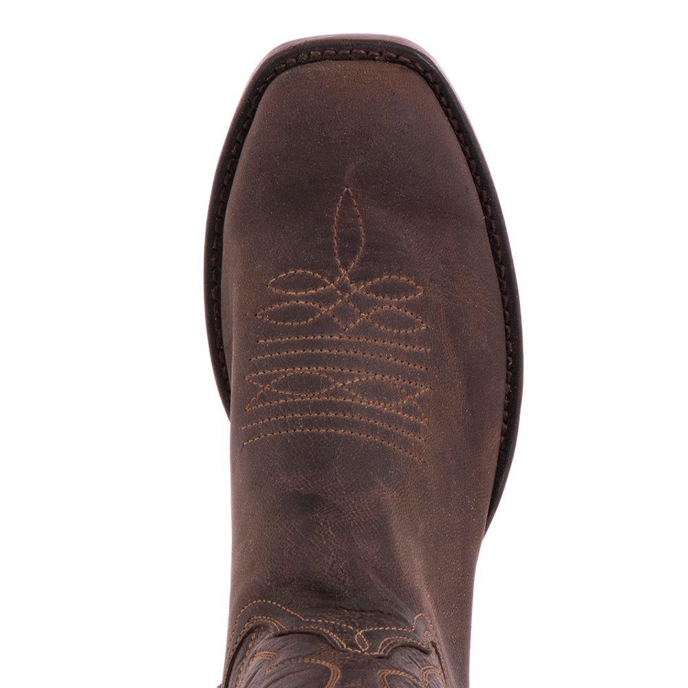 Ladies Cowboy 12-2.5 Tobac Goat Winn Stitch Toe Bug