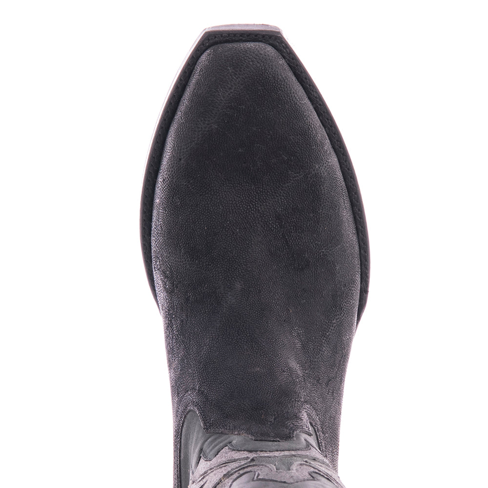 Men's Cowboy 12-2 Black Elephant/Black Goat Fern Inlay Mini Vibram