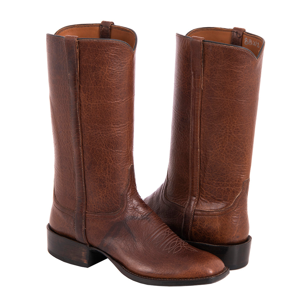 Ladies Cowboy 12-2 Bourbon Bison Covered Side Seam