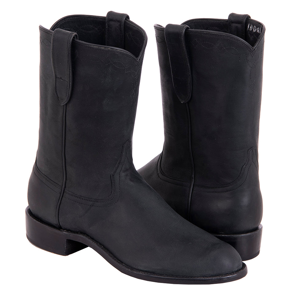 Men's Roper 10-1 Black Mad Dog Goat Wrangler Stitch