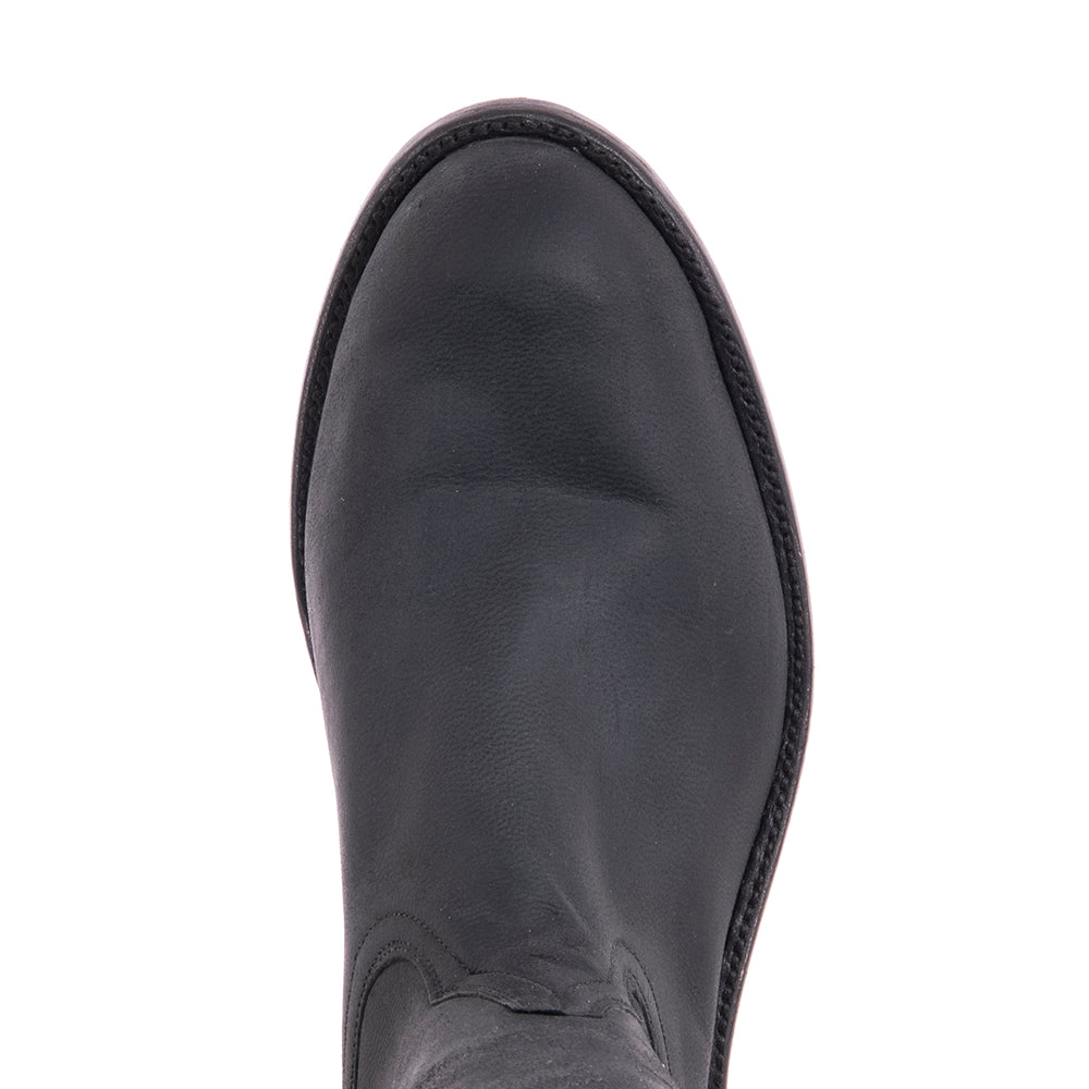 Men's Roper 10-1 Black Mad Dog Goat Wrangler Stitch