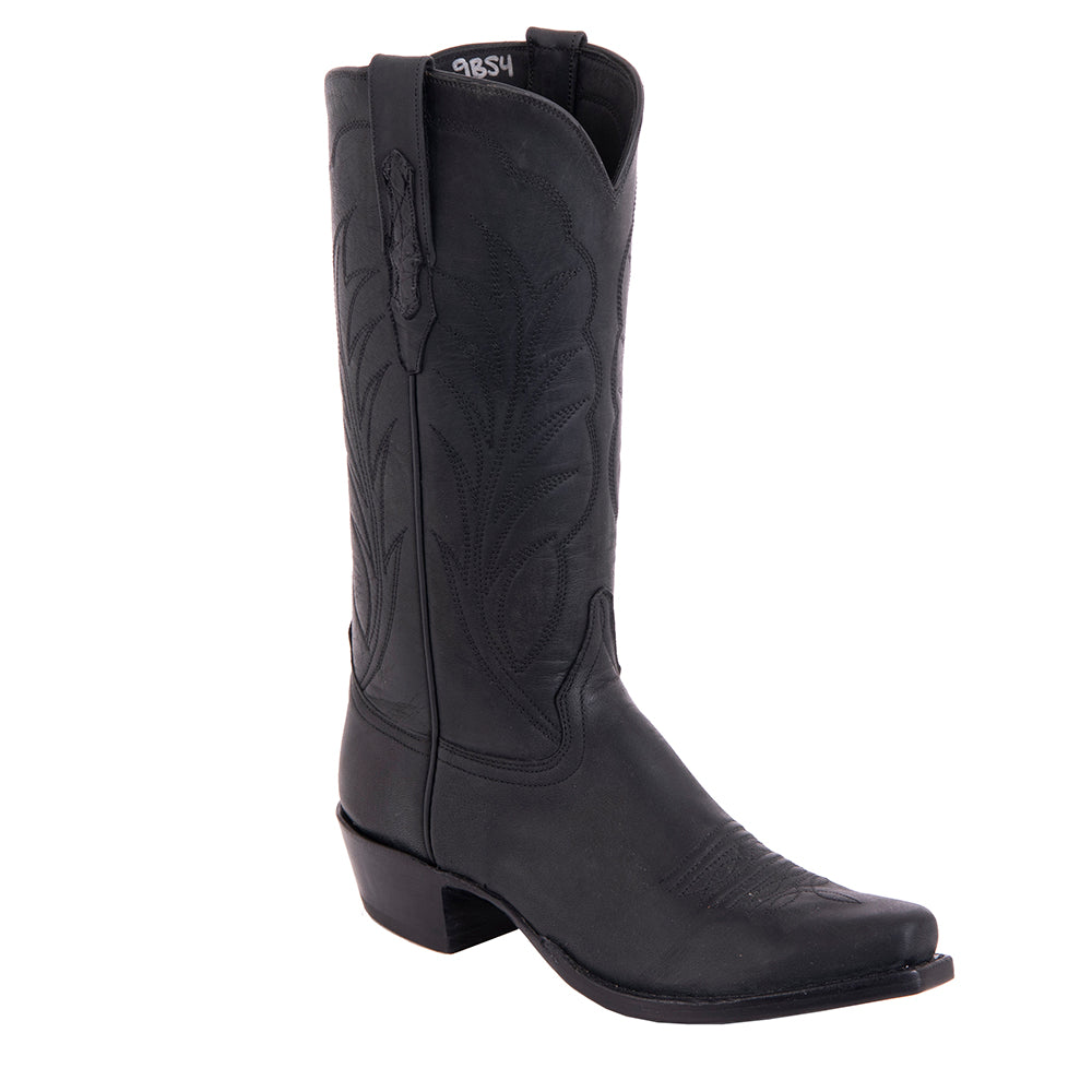Ladies Cowboy 13-2 Black Mad Dog Goat Winn Stitch Toe Bug