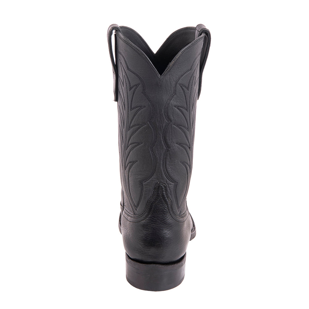 Men's Cowboy 12-2 Black Bison/Black Aniline Winn Toe Bug Mini Vibram